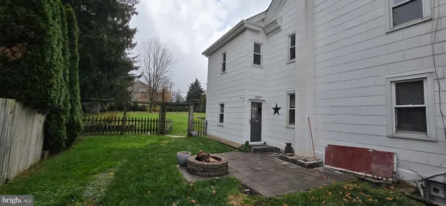 a backyard of a house