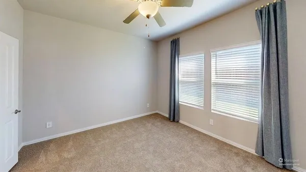 an empty room with a window