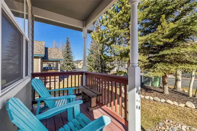 a view of a porch with furniture