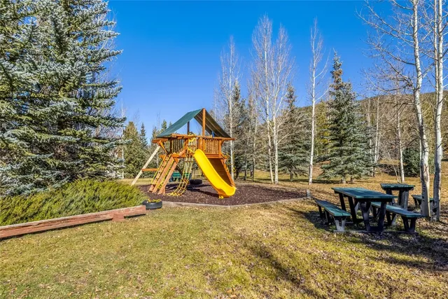 a view of outdoor space with seating