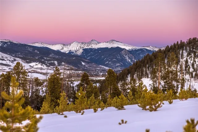 a view of lake and mountain