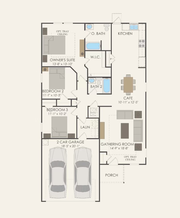 545 Tree Nut Loop Buda, TX 78610 - Photo 11 of 19 An intuitive single-story layout optimizes flow between shared living areas and private suites.