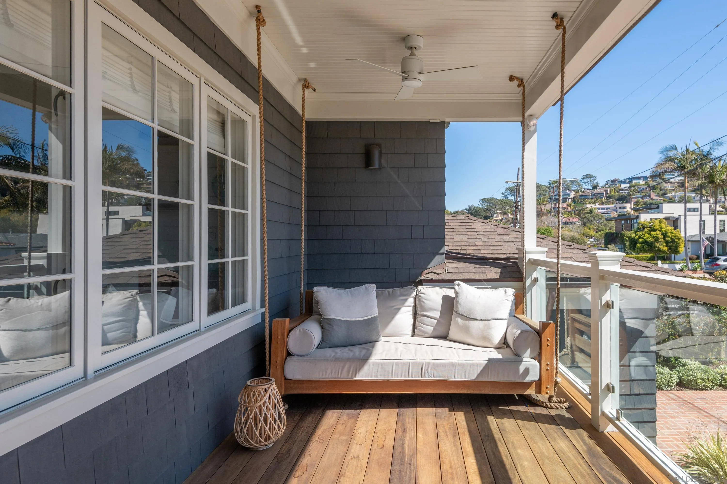 236 24th Street Del Mar, CA 92014 - Photo 30 of 34 a view of a balcony with chair and wooden floor