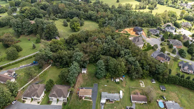 an aerial view of multiple house with outdoor space and lake view