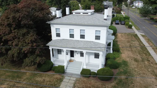 a aerial view of a house
