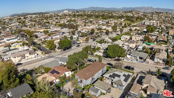 an aerial view of a city