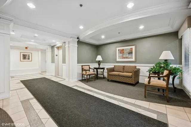 a living room with furniture and a couch