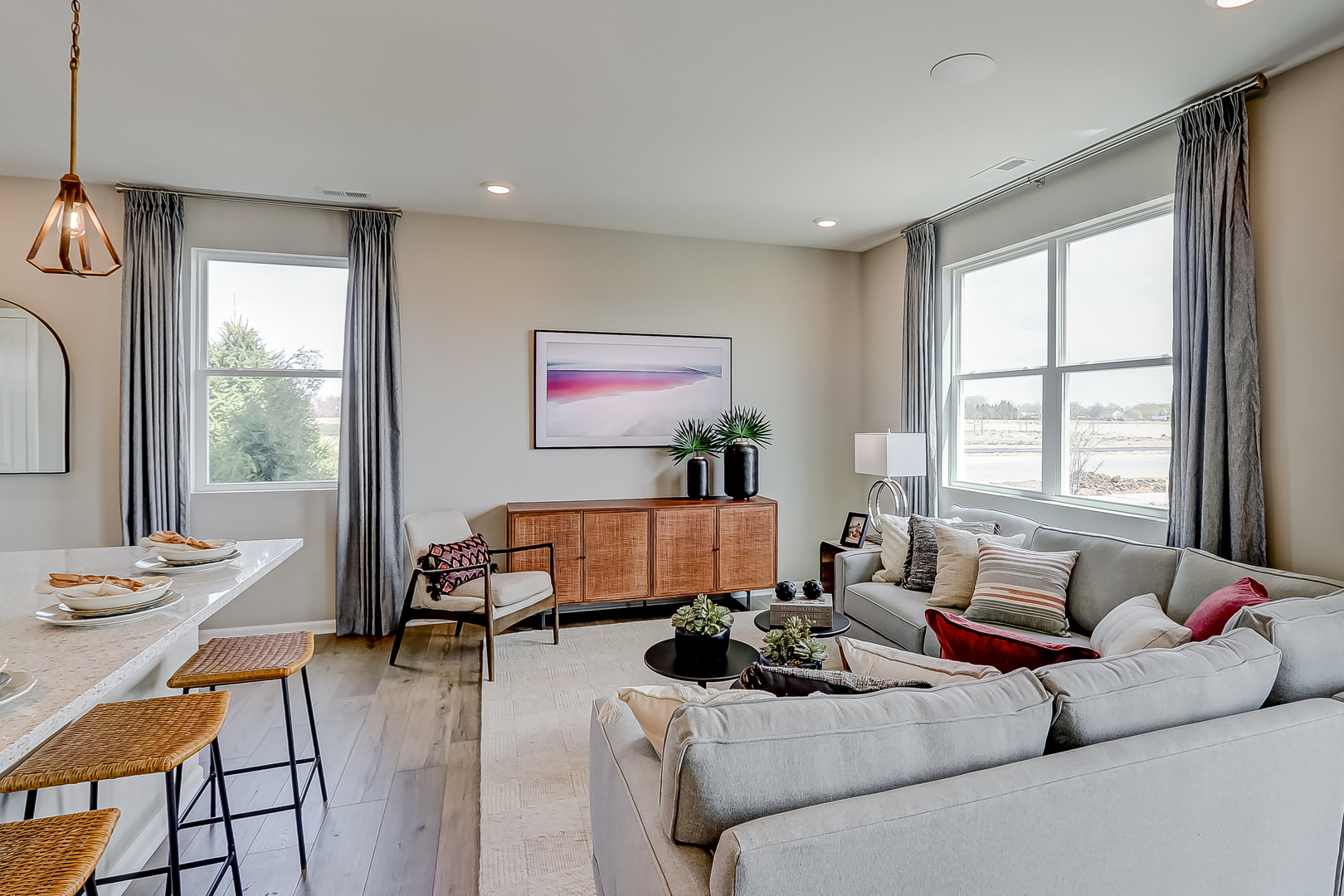 401 Comstock Road South Elgin, IL 60177 - Photo 4 of 34 a living room with furniture and a large window