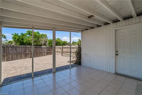 a view of backyard with green space