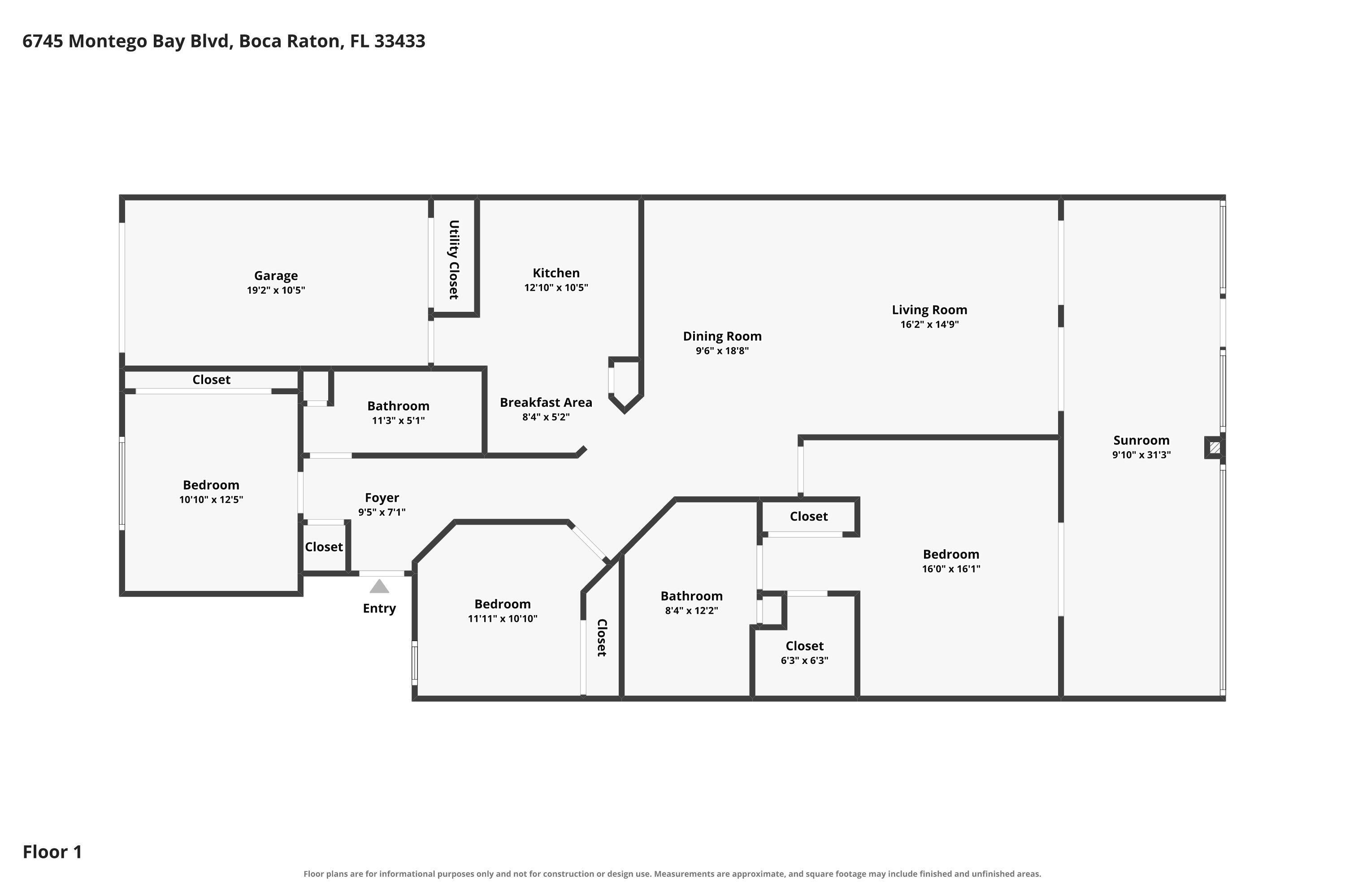 6745 Montego Bay Boulevard Boca Raton, FL 33433 - Photo 41 of 41 Floor Plan