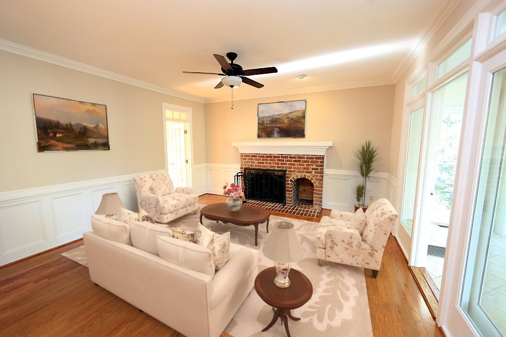 7809 Ketley Court Raleigh, NC 27615 - Photo 12 of 30 This Family Room is conveniently open to the Kitchen as well as the Sun Room. Disclaimer: image virtually staged