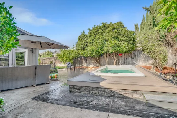 a view of a yard with plants