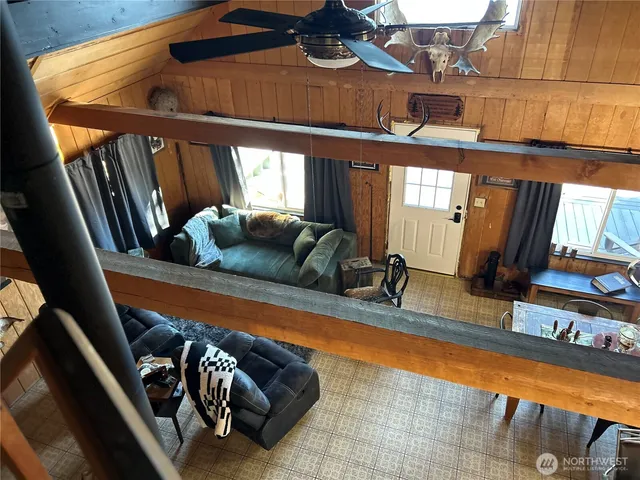 a view of front door with couch