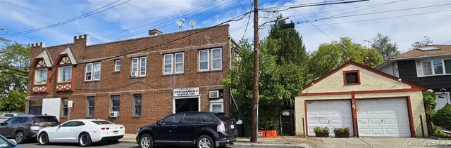 a view of a car park in front of a building