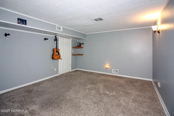a view of a garage
