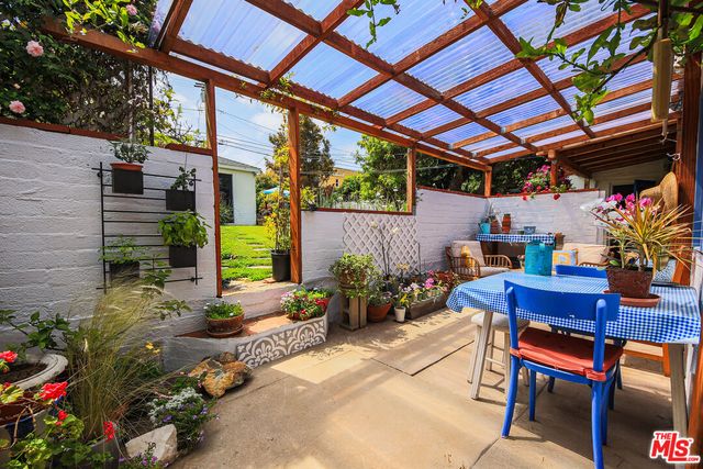 a view of outdoor seating area