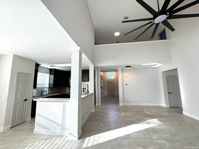 a close view of a fireplace