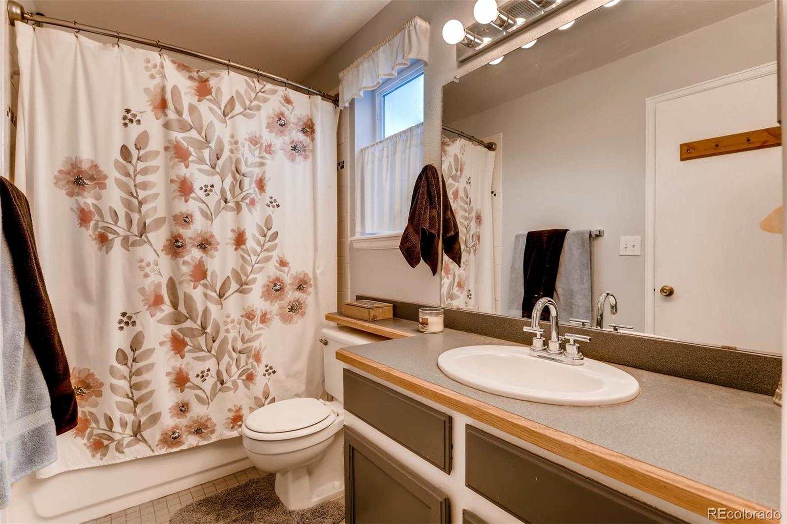 696 Myrtlewood Court Highlands Ranch, CO 80126 - Photo 8 of 12 a bathroom with a sink toilet and shower