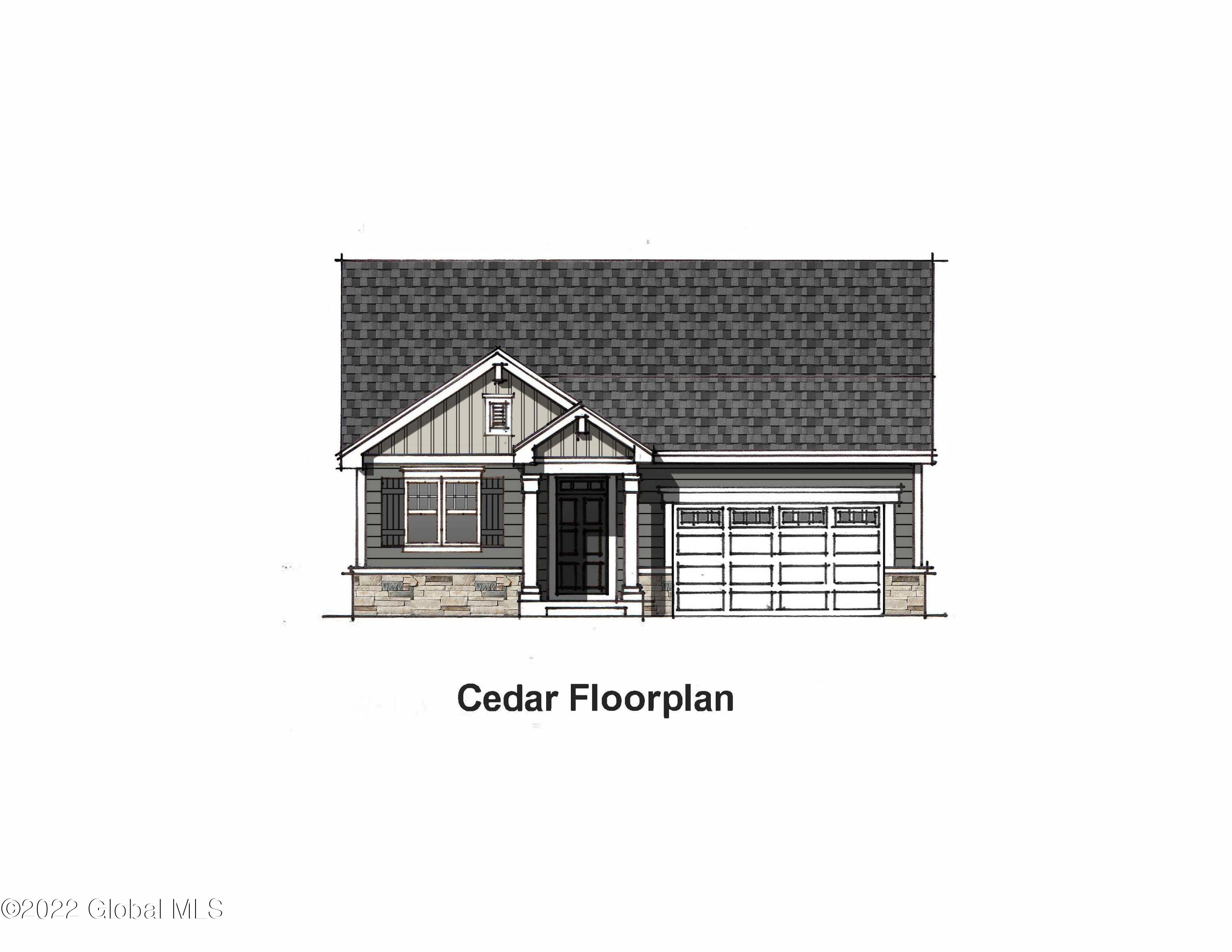 26 Daintree Drive Wilton, NY 12866 - Photo 1 of 6 Cedar_Front Elevation 5-16-22