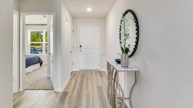 wooden floor in a room