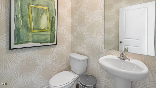 a bathroom with a toilet a sink and a mirror