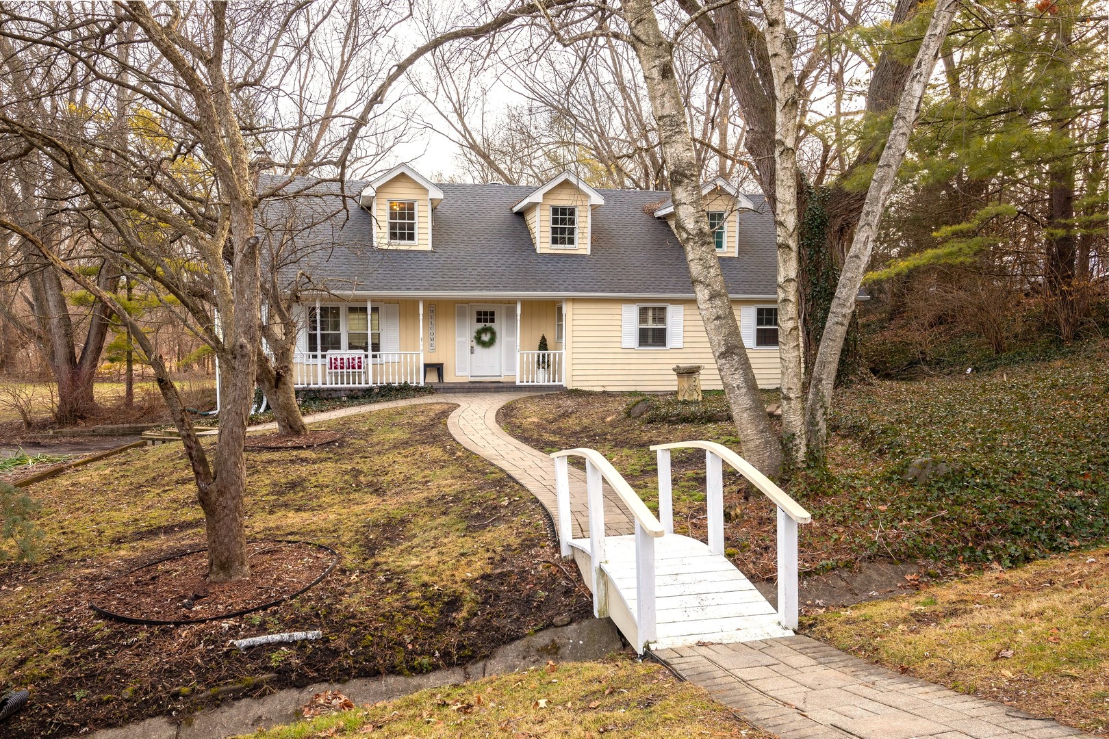 35W657 Park Lane St. Charles, IL 60175 - Photo 11 of 66 a front view of a house with a yard covered with snow in front of house