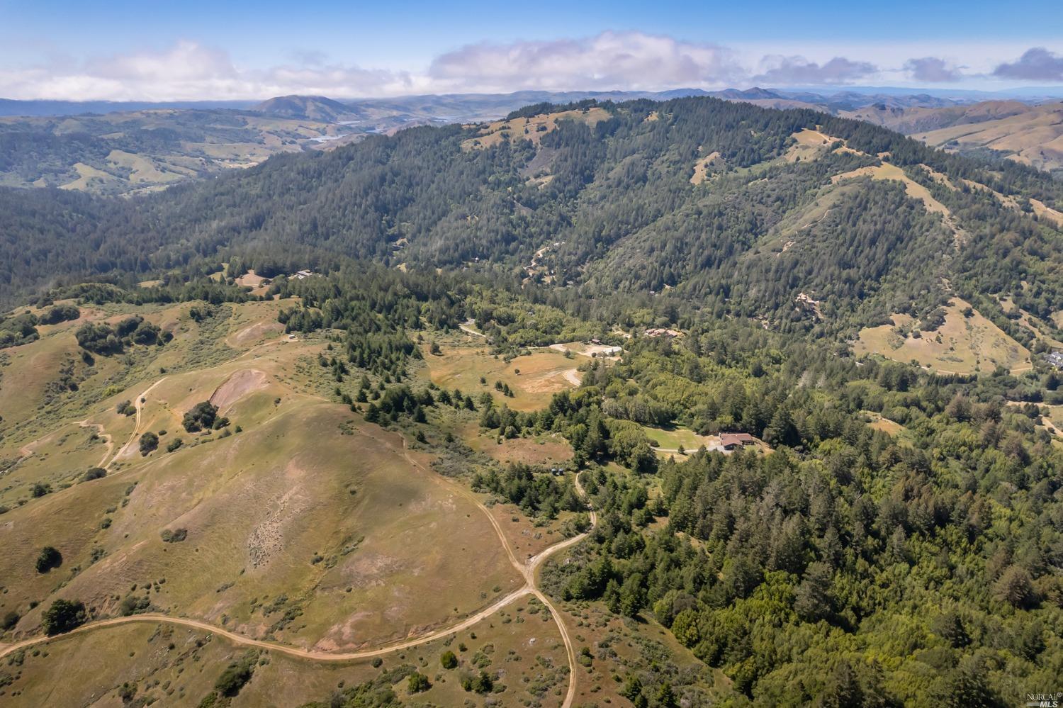 5757 Lucas Valley Road Nicasio, CA 94946 - Photo 59 of 60 an aerial view of residential house with green space