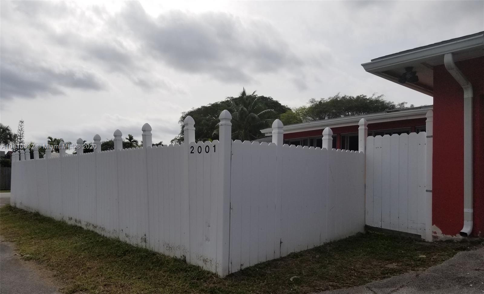 2001 North Park Road Hollywood, FL 33021 - Photo 40 of 49 Back yard fenced with gate to lead to alley for trash/recycling