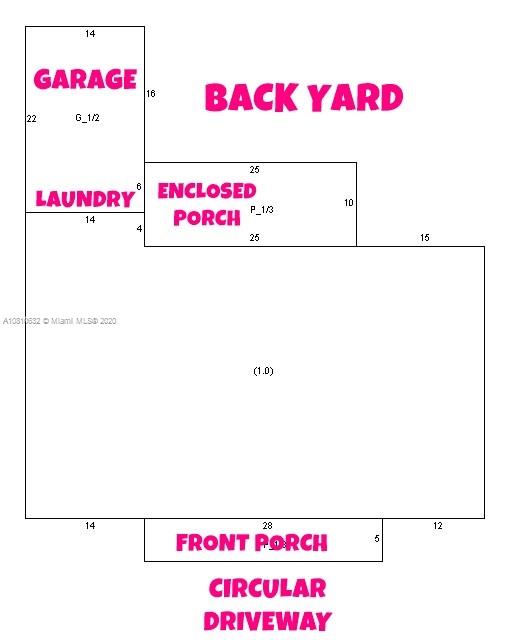 2001 North Park Road Hollywood, FL 33021 - Photo 48 of 49 sketch of house