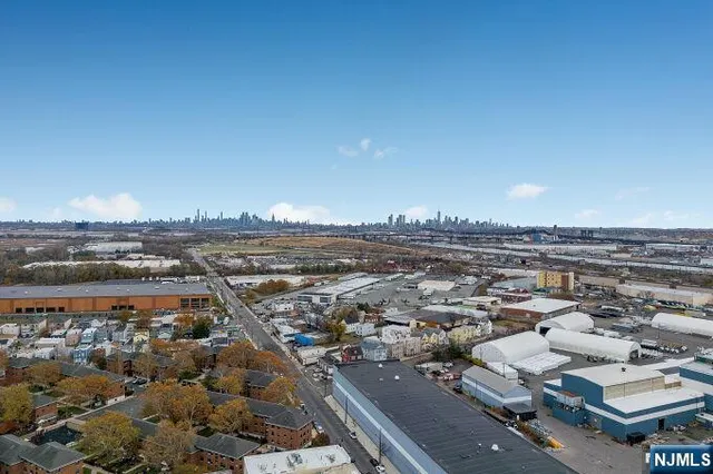 an aerial view of a city