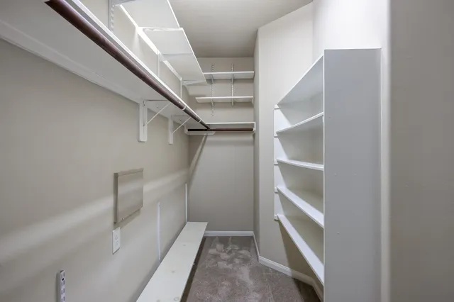 an empty room with a window