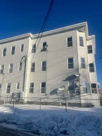 a view of a white building