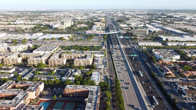 an aerial view of city