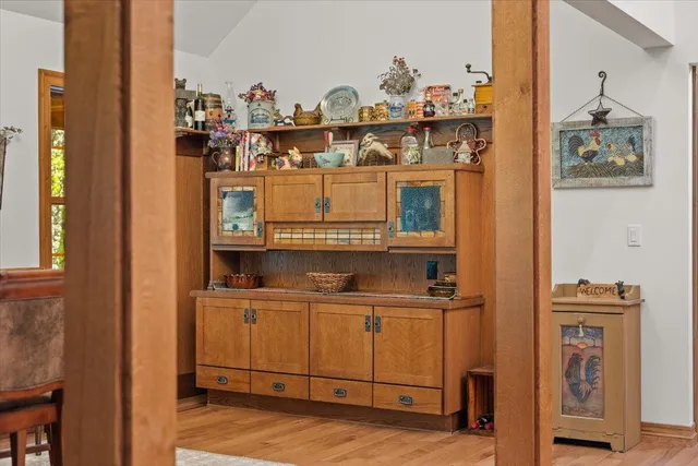 a view of a kitchen sink