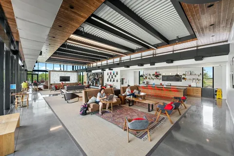 a view of a garage with lots of stuff