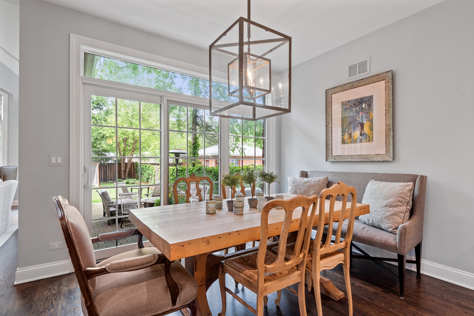 700 Harvard Street Wilmette, IL 60091 - Photo 14 of 50 a view of a dining room with furniture window and outside view