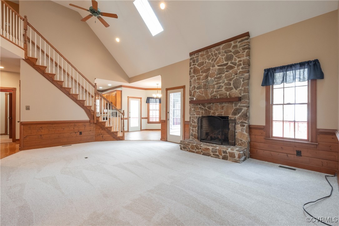 2770 Checketts Drive Sandy Hook, VA 23153 - Photo 18 of 50 a view of an empty room with a fireplace and a window