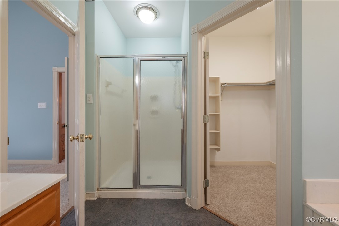 2770 Checketts Drive Sandy Hook, VA 23153 - Photo 32 of 50 a bathroom with a shower and a sink