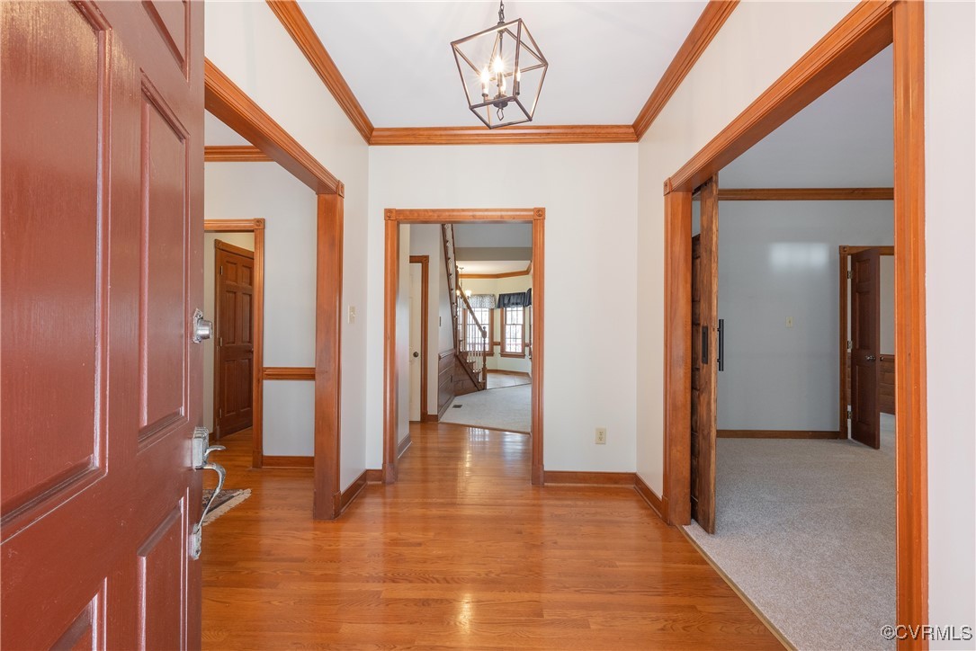 2770 Checketts Drive Sandy Hook, VA 23153 - Photo 9 of 50 a view of livingroom with hardwood floor and hallway
