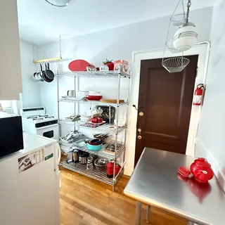 a room with furniture and a chandelier