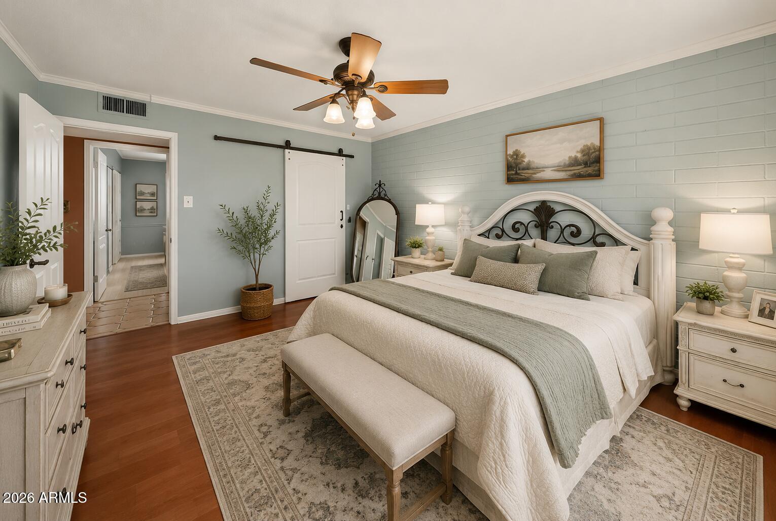2302 West Berridge Lane Phoenix, AZ 85015 - Photo 36 of 59 Virtual Staged Primary Bedroom