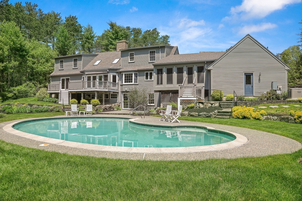 25 Dana Road Boxford, MA 01921 - Photo 40 of 41 a view of a house with a swimming pool