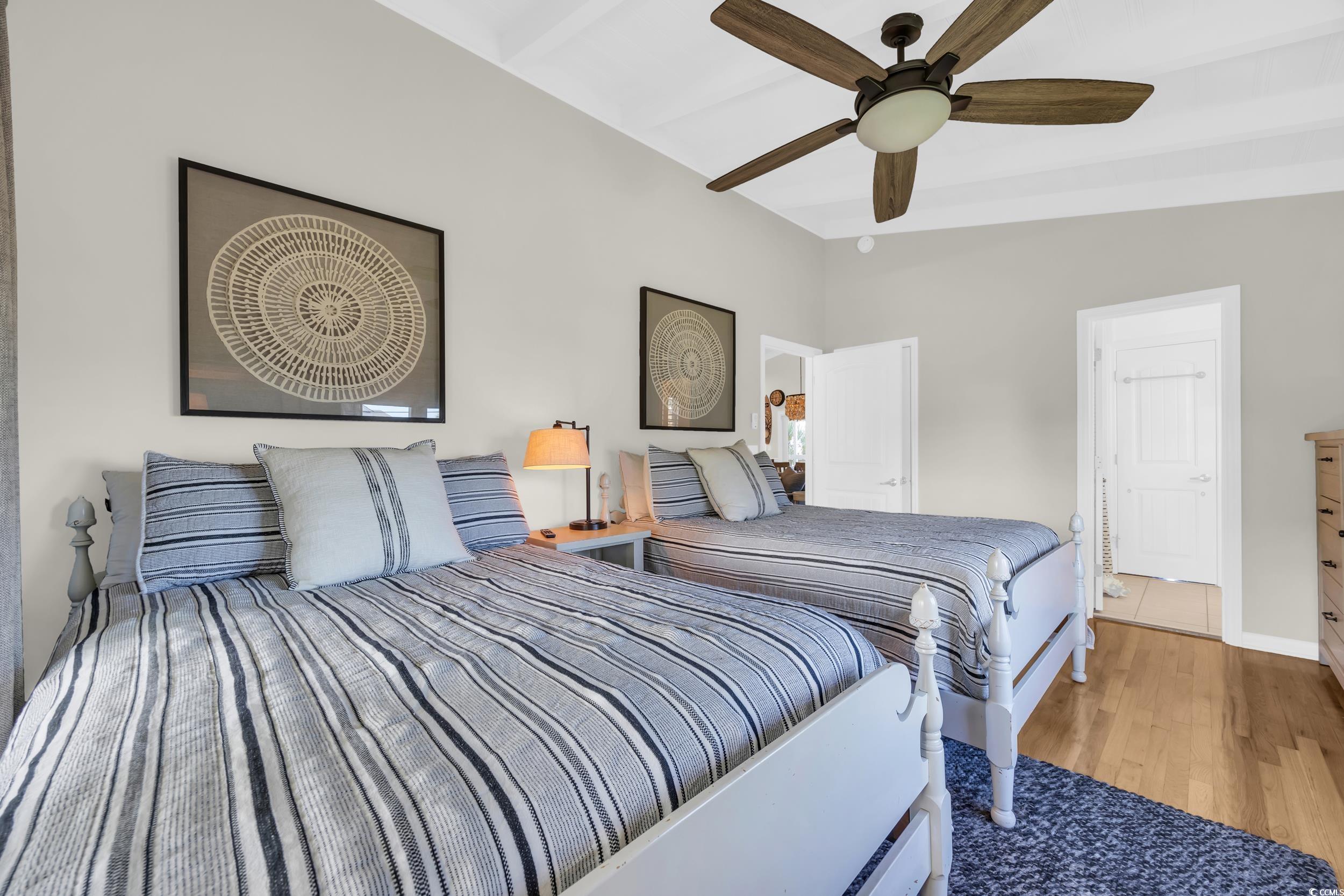 1332 South Waccamaw Drive Murrells Inlet, SC 29576 - Photo 36 of 39 Bedroom with light wood-style flooring and a ceiling fan