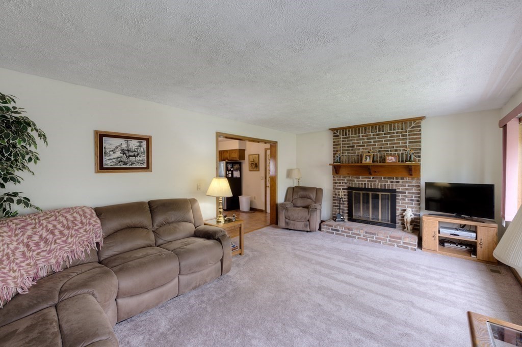 23 Riverside Street Three Rivers, MA 01080 - Photo 8 of 33 a living room with fireplace furniture and a flat screen tv