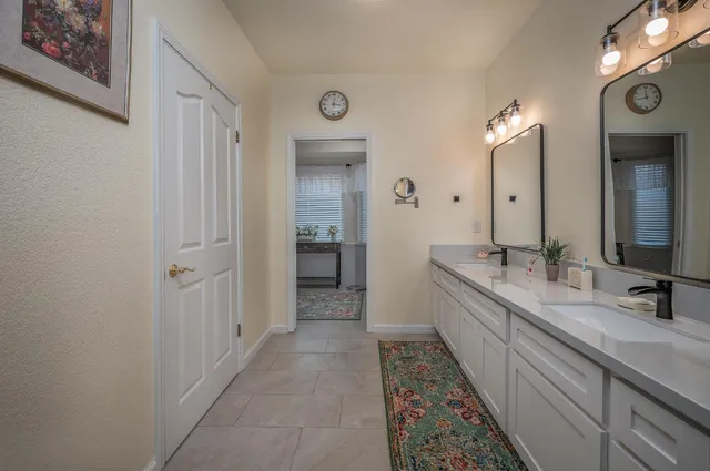 a bedroom with a bed and a cabinets