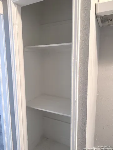 a close view of closet