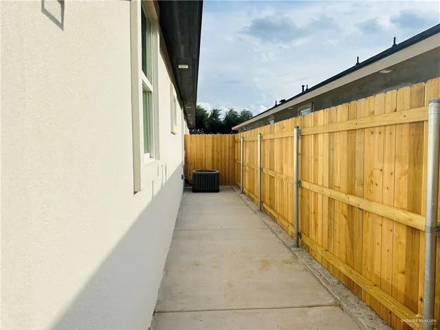 a view of balcony with stairs