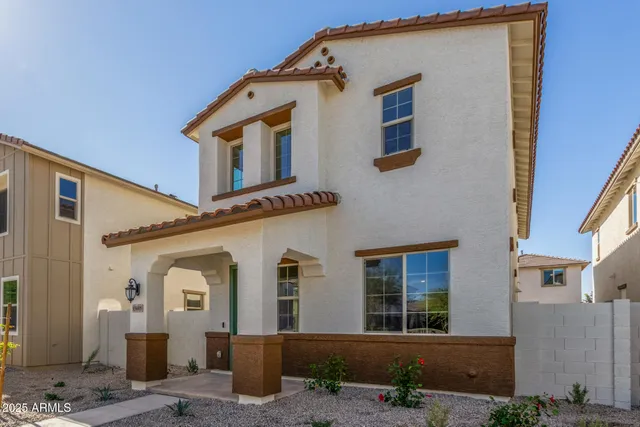 a front view of a house