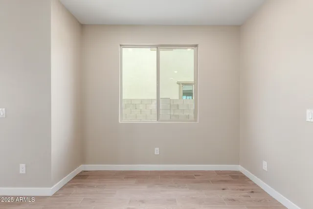 an empty room with a window