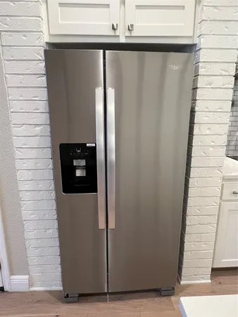 a living room with a fireplace